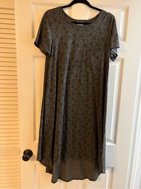 LuLaRoe Gray Short-Sleeve High-Low Dress